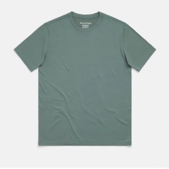 Wool and Prince Spruce Green Short Sleeve Tee - Picture 1 of 9
